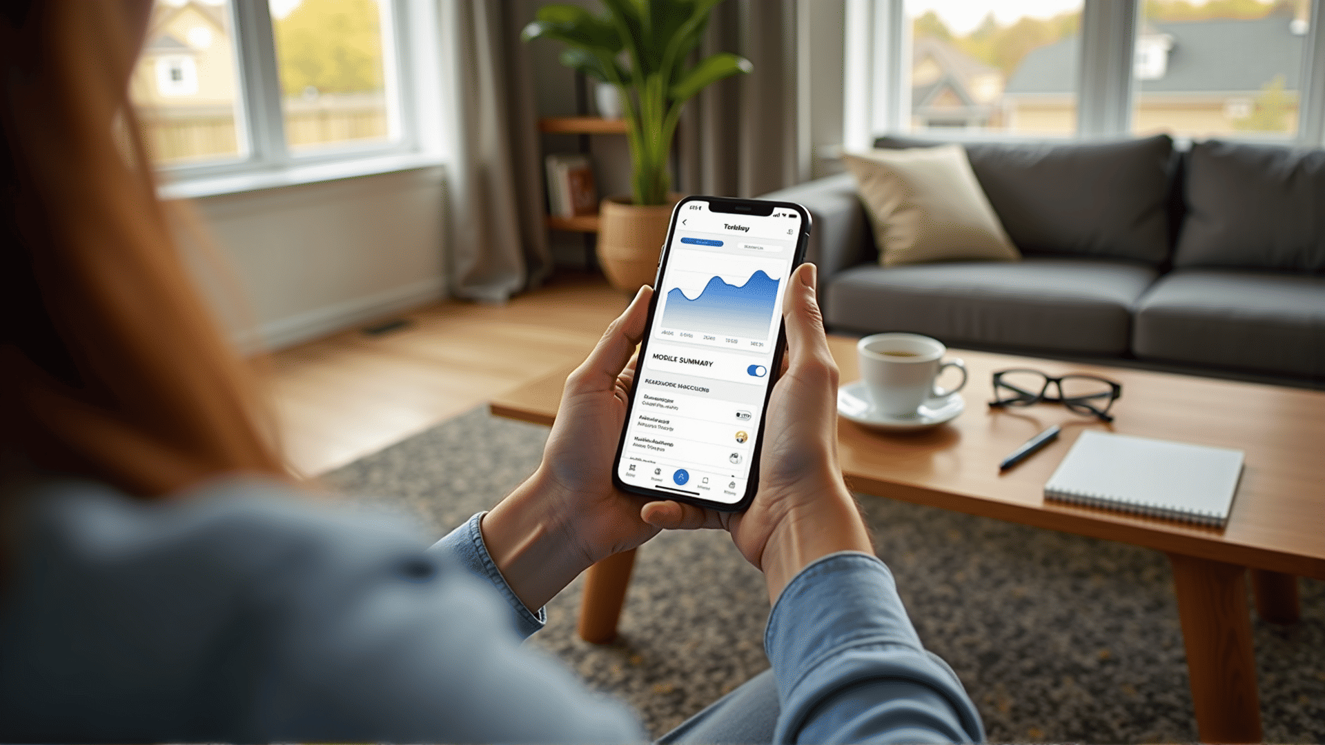 Mobile banking app on smartphone